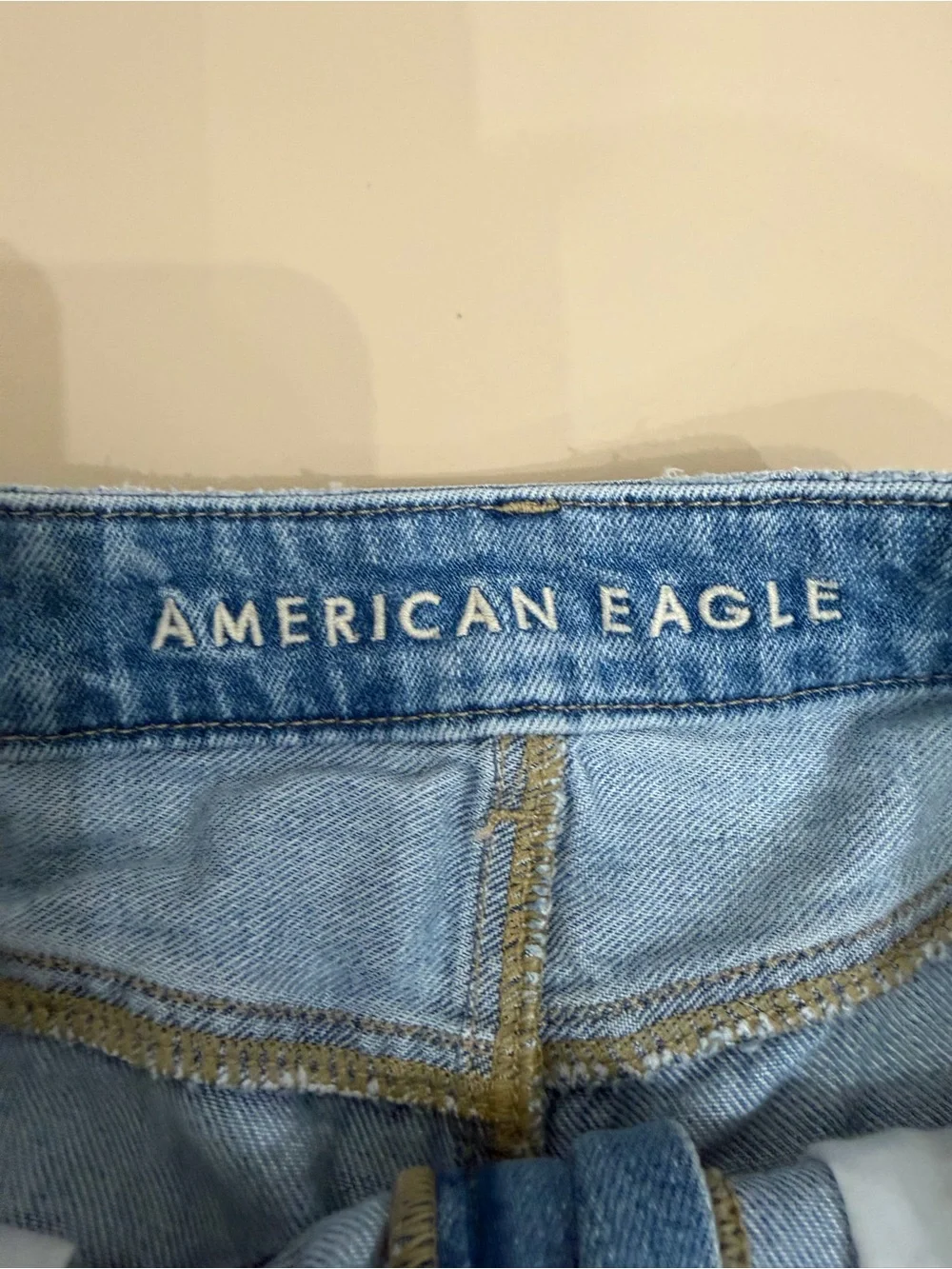 American Eagle Highest Rise Baggy Daisy Floral Denim Shorts Distressed Women's 4